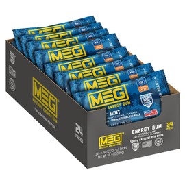 MEG – Goma militar de energía | 100 mg de cafeína por pieza + aumento de energía + rendimiento físico + Arctic Mint 24 Pack (120 unidades)