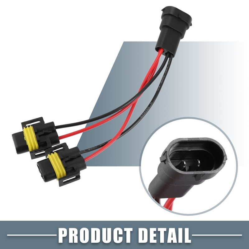 X AUTOHAUX H11 H8 H9 Male Transfer Female Splitter Connector