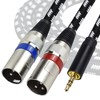 Mugteeve 3.5 mm to Dual XLR Male Y Splitter Cable,