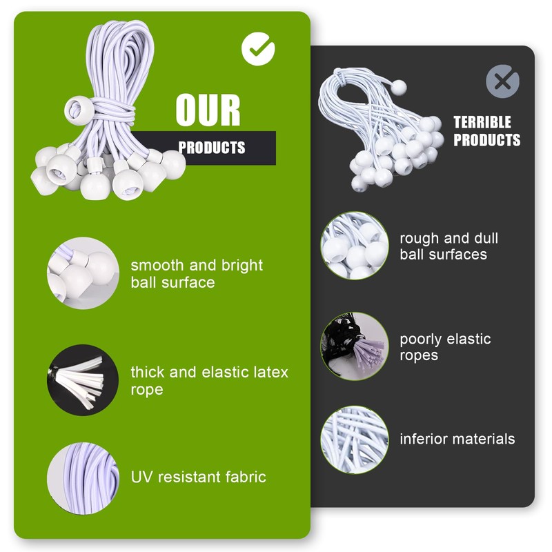 Versatile Windproof Bungee Cord Durability Tie Down Cords UV Resistant
