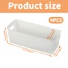 Pack of 4 Plastic Storage Boxes, 27 cm, White Small