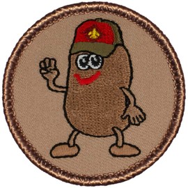 Potato Scout Patrol Patch - 2" Diameter Round Embroidered Patch (Sew-on)