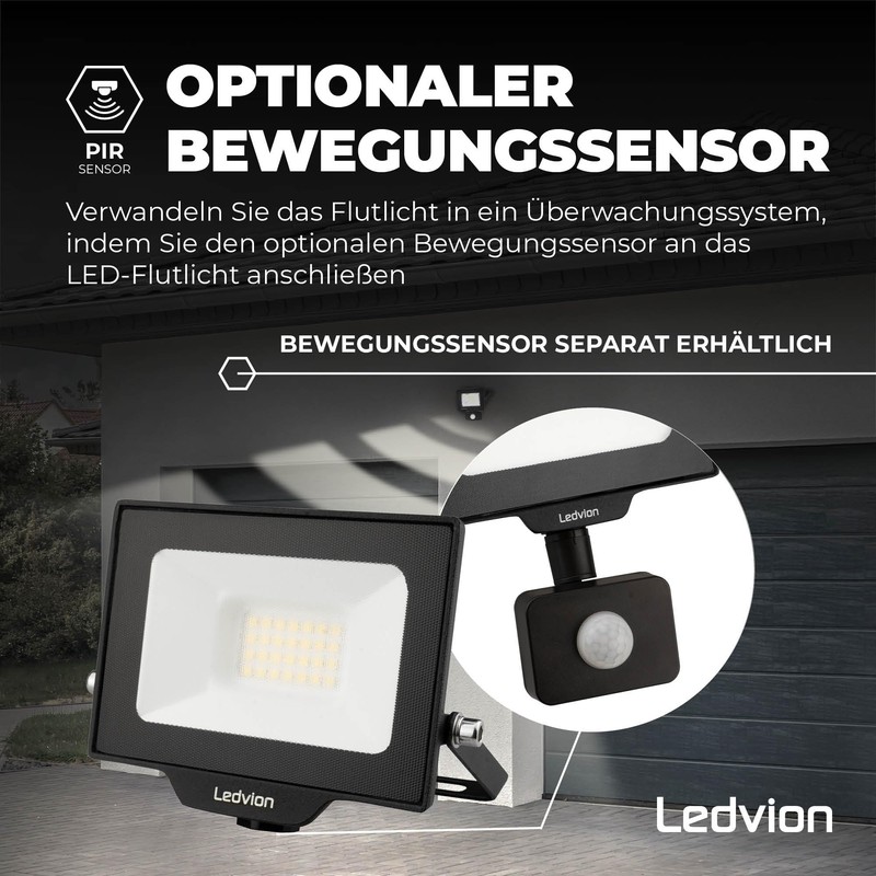 Ledvion LED Spotlight with 0.5 m Cable, 50 Watt Osram