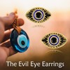 SILBAZ Evil Eye Earrings 925 Sterling Silver Evil Eye Earrings
