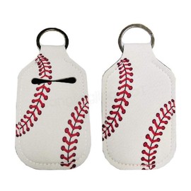 Daisy Lane Hand Sanitizer Holder for Backpack Kids Travel Size Baseball Softball Keychain (Baseball, Pack of 6)