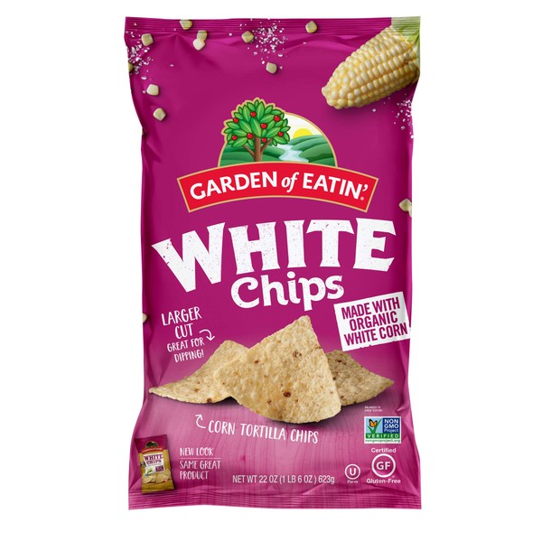 Garden of Eatin' Tortilla Chips, White Corn, Sea Salt, 22 oz. (Pack of 10) (Packaging May Vary)