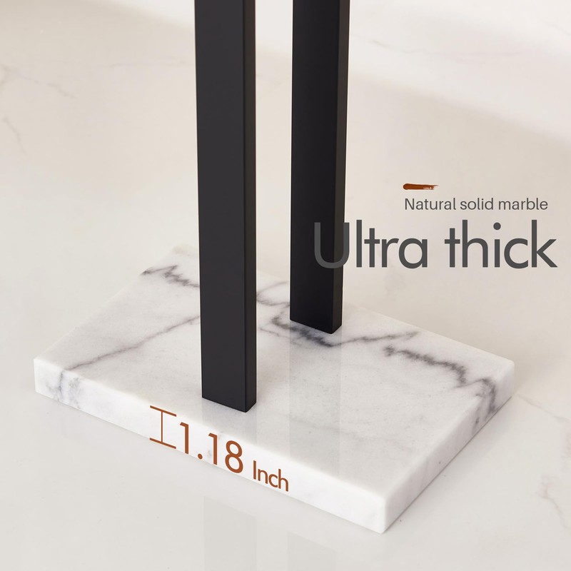 KOKOSIRI Free Standing Towel Racks Matte Black 2-Tier Towel Holder