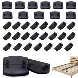 RFYTDCF Slatted Frame Holder, Slatted Holder End Cap Holder Plastic Slatted Frame Brackets 24 for Side and 12 for Centre Replacement Parts for Beds Connection Accessories