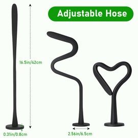 Front Load Washer Door Prop, 16.5 Inch Magnetic Washer Door Stopper Holder Flexible Washing Machine and Dryer Door Holder, Keep Washer Door Open (Black)