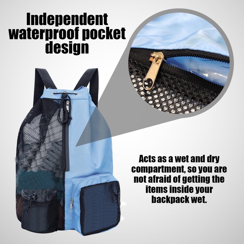 MEMOFYND 1 x Swimming Bag with Drawstring and 1 x