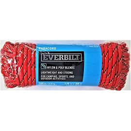 Everbilt 72515 Paracord in Red, 1/8" x 50'