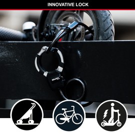 Master Lock Cable Lock with Key 1m Ideal for Scooter Bike Pushchair Sports Equipment