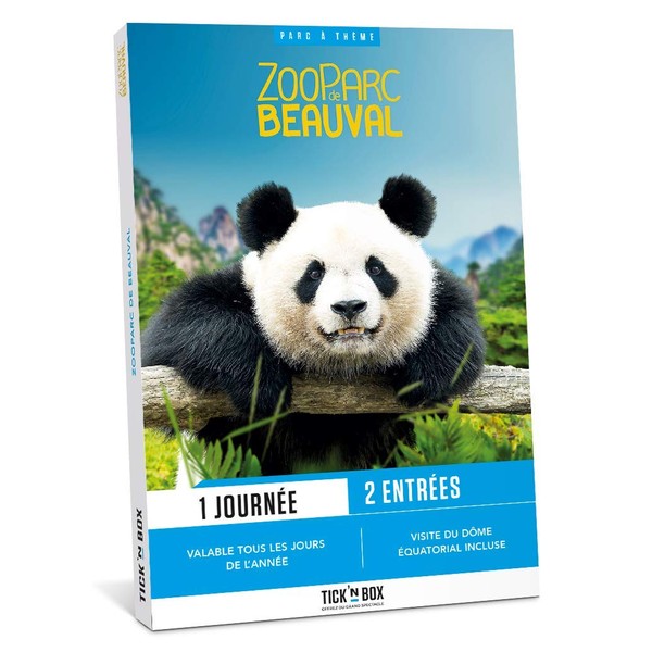 Tick’nBox – Coffret Cadeau ZooParc de Beauval – entrées 1 journée 2 Personnes dans Le 4e Plus Beau Zoo du Monde & Visite du dôme équatorial – idée Cadeau Couple Originale
