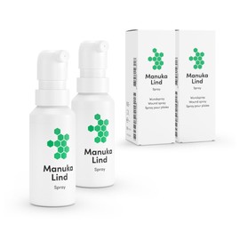 ManukaLind ManukaLind Wundheilspray 2x30ml - Nat??rlich wirksam mit Manuka-Honig MGO 514+ - F??r alle Wundheilungsphasen - Ideal f??r Reiseapotheke & Notfallset