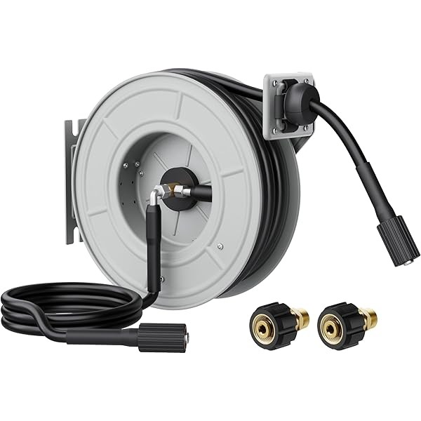 Giraffe Tools Pressure Washer Hose Reel, 1/4" × 65ft Pressure