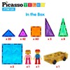 PicassoTiles 120 Pieces Magnetic Tiles Building Blocks Mini Size Diamond
