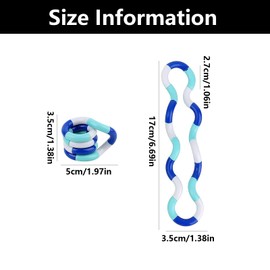 WQEDVN 5 PCS Tangle Fidget Toy, Multicolor, Stress Relief Sensory Fidget Toys, Removable Splicing for All Ages, Focus, Sensory