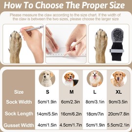 Pack of 4 Dog Socks Non-Slip Dog Socks Non-Slip Dog Socks Leak Protection Paw Protection Dog Adjustable Velcro Fastener for Indoor and Outdoor Use (M)