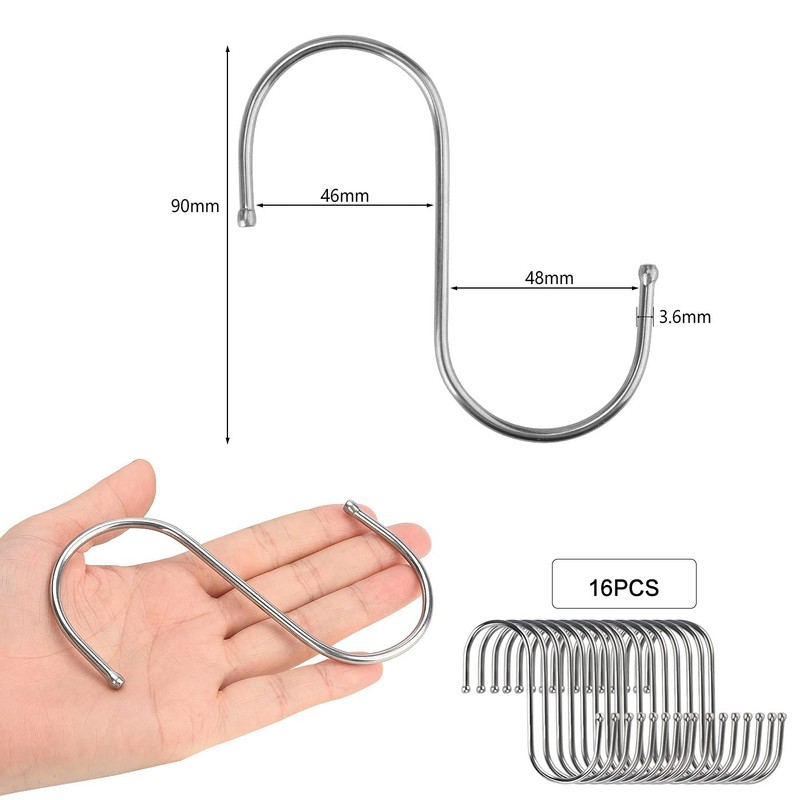 S Hooks for Hanging, S Shaped Hooks, Heavy Duty S