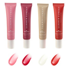 YZZT 4pcs Lip Butter Balm Lip Gloss Set Nourishing Lip Mini Lip Balm Set Used to Soothe Dry and Chapped Lips Moisturizing Natural Lip Gloss Oil For Brightened And Hydration