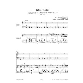 Mozart: Concerto No. 27 in B flat K595 (Piano Duet) (EP8827): Edition for 2 Pianos (Edition Peters)