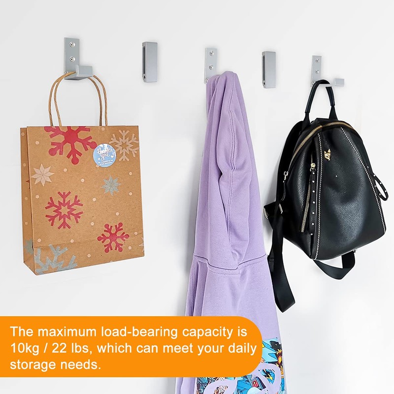 WaaWee Pack of 5 Folding Wall Hooks, Foldable Clothes Hooks,