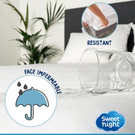 Sweetnight Baby Mattress Protector 60 x 120 cm Cotton Waterproof and Absorbent Mattress Topper Quiet and Breathable