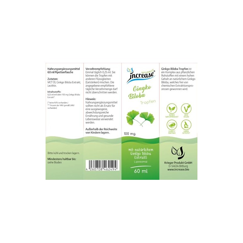 Liposomal Ginkgo Biloba Drops High Dose - (24,000 mg Extract