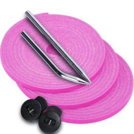 AliBall Baseball Glove Lace, Genuine Cowhide Lace 79 Inch, Quick Repair Baseball Glove Repair Lacing Kit (Pink 3Pcs)