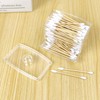 HFZRZFH Clear Cotton Swab Dispenser with Lid for Bathroom Accessories