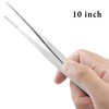 Suiwotin 2PCS 10 Inch Cooking Tweezers Stainless Steel Kitchen Tweezers