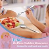 E-far - Juego de 10 tenedores y cucharas para niños