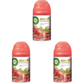 Air Wick Pure Freshmatic Refill Automatic Spray, Apple Cinnamon Medley, 1ct, Air Freshener, Essential Oil, Odor Neutralization, Packaging May Vary (Pack of 3)