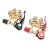 2PCS Car Battery Terminal 4 Way Positive Negative Copper Quick
