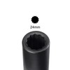 sourcing map 3/4-Inch Drive 24mm 12-Point Deep Impact Socket, CR-MO