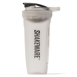 Protein Shaker Bottle - 850 ml - Snap Fit Stirrer for Clump-Free Shakes - Leak-Proof BPA-Free Gym Shaker with Measuring Scale for Fitness and Everyday Use - Clear