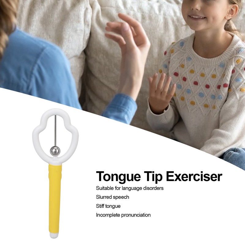 Tongue Tip Exerciser Professional PP Stainless Steel Oral Muscle Strength