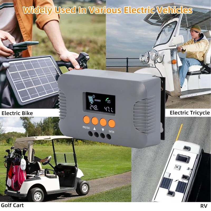 Boost Solar Charge Controller MPPT Solar Panel Regulator 10A 24V