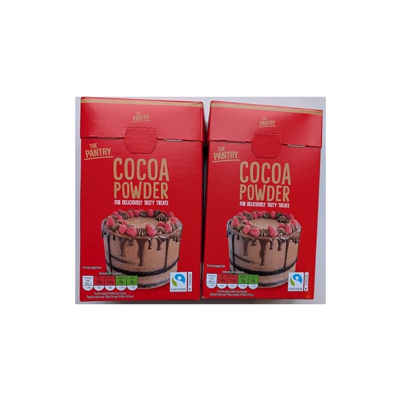 Cocoa Powder, 2 x 250g, Fairtrade, for Baking & Hot