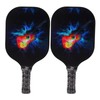 Pickleball Set 2 Rackets 4 Balls 1 Racket Bag Glass