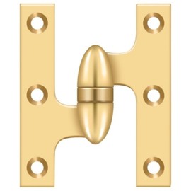 Deltana OK5032BCR003-L Solid Brass 5-Inch x 3 1/4-Inch Olive Knuckle Hinge