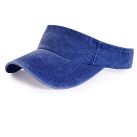 Marrywindix 1 Piece of Sport Wear Athletic Visor Sun Sports Visor Hat Visor Adjustable Cap for Women and Men (One Size) (Bright Blue)