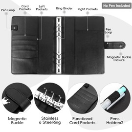 100 Envelopes Money Saving Challenge Binder, 2 Pcs 2026 New A5 Budget Binder with Cash Envelopes, 6 Rings Savings Challenges Book, 3Pcs Planning Tracker to Save $5050, Black + Hot Pink