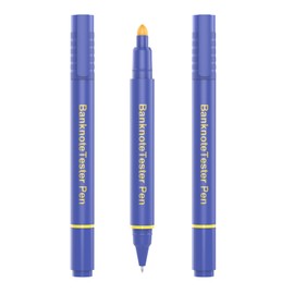 Rayoner False Money Checker Euro Pack of 3 2 in 1 Ballpoint Pen Blue and Money Detector Fake Bills and Bill Pens False Europe Markers