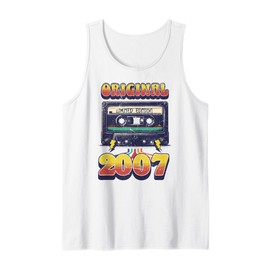 18th Birthday Retro Vintage 2007 Men Women Tank Top