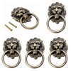 Mgoodoo 5pcs Drawer Lion Head Pull Handle Knob Dresser Cabinet
