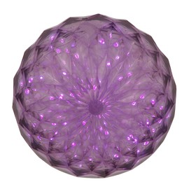 Vickerman 30Lt x 6" LED Purple Crystal Ball with 30 Purple LED Lights - White Wire - Lead Plug - Ideal for Garden, Patio and Indoors - Sphere Light - Unique LED Light - Colorful Lights