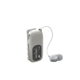 SUNSEATON Business-Bluetooth-Headset mit einziehbarem Kabel, kabelloses Headset mit Mikrofon, kabellose Lavalier-Kopfhörer mit LCD-Display, Bluetooth 5.4, Verbindung zu 2 Handys (Beige)