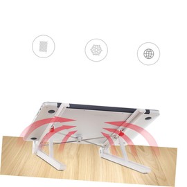 TEHAUX Folding Portable Laptop Stand Lightweight Cooling Rack for Desktop for Home Office Use for Gaming Video Watching Typing