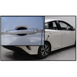 Cupeez for Cars Made in USA Flat Black Auto Accessory Car Door Handle Scratchs Guards Protector Fits Toyota Prius (4pk)